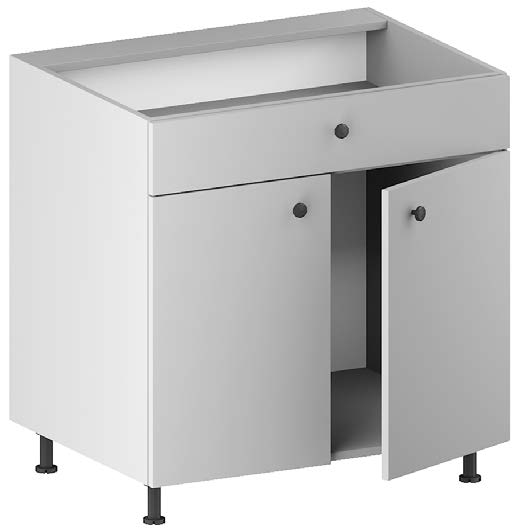 SINK BASE CABINET. 1 dummy drawer, 2 doors, 4 legs